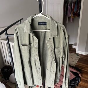 Abercrombie & Fitch Olive Green Shirt Jacket